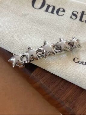 Silver Star Hair Clip